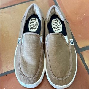 Hey Dude Men's Brown Slip-On Loafers Sunapee M Sport mesh